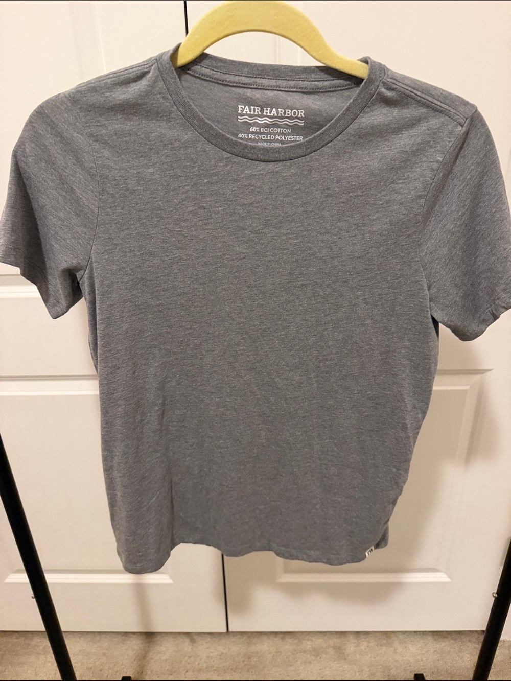 Fair Harbor Boys Heather Gray Short Sleeve Crew Tee